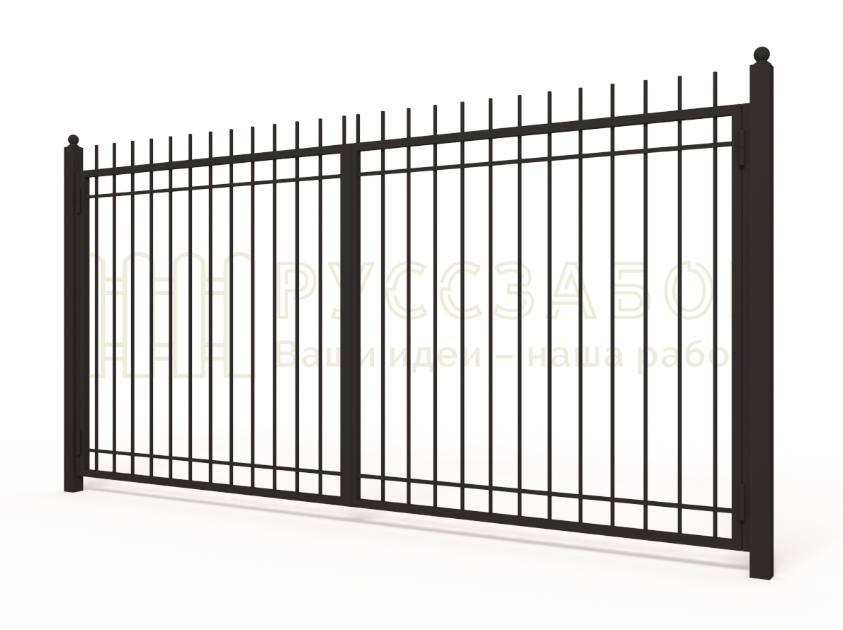 Распашные сварные ворота 1501